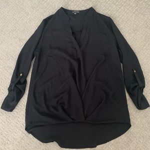 Black work top long sleeve